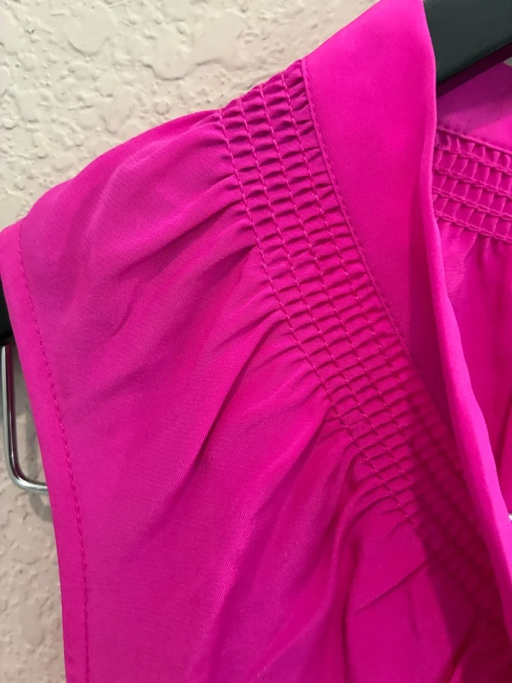 Lilly Pulitzer Bright Pink Tie-Neck Sleeveless blouse
